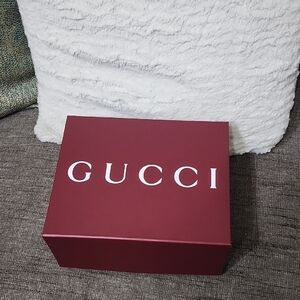 Gucci Burgundy Gift Box with White Logo